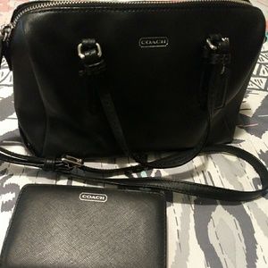Authentic Coach bowler bag and matching wallet